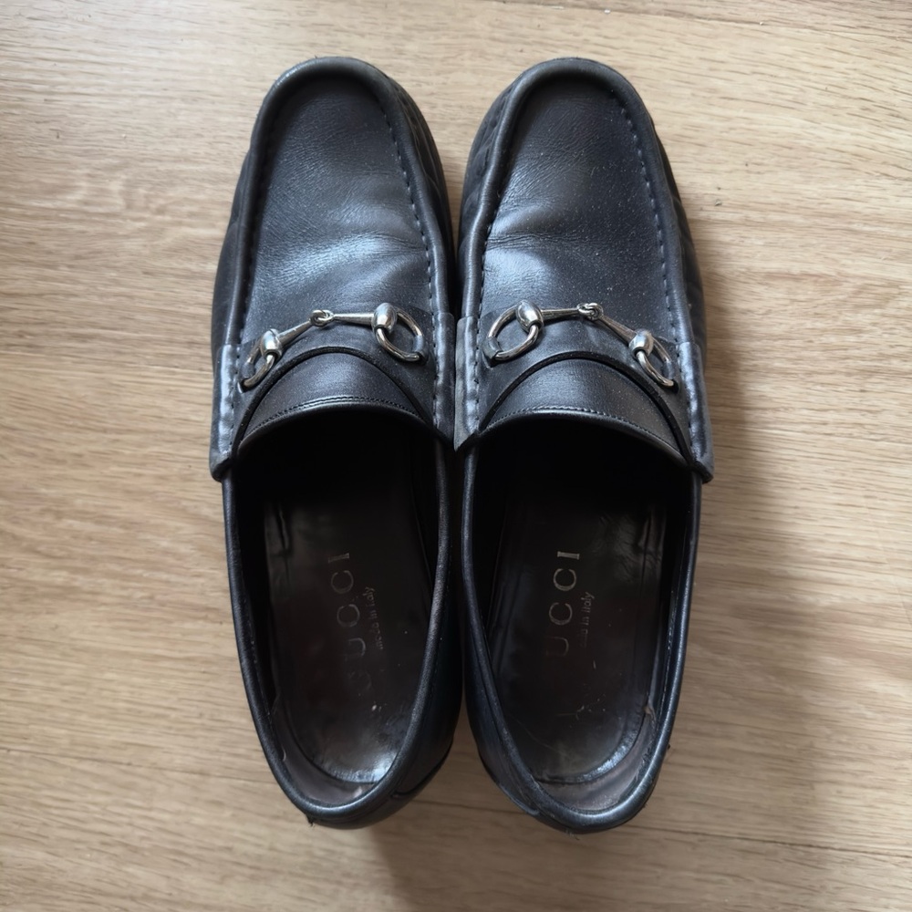 Gucci Men's Black Leather Loafers